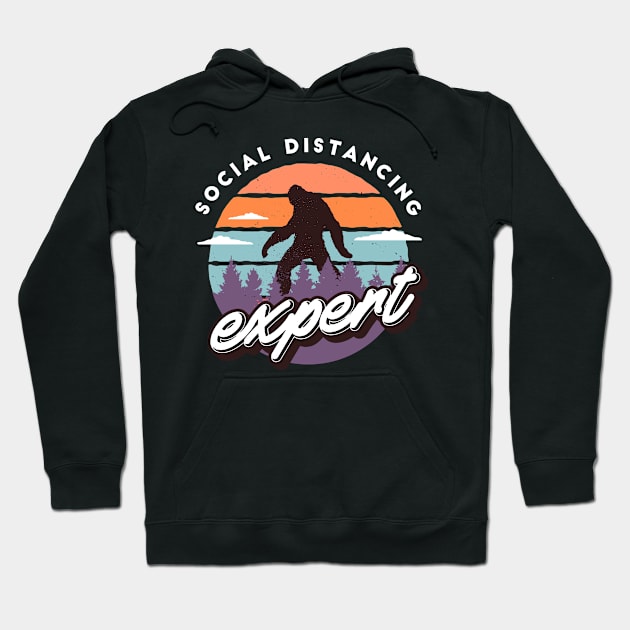 Social Distancing Expert Funny Sasquatch Hoodie by cecatto1994